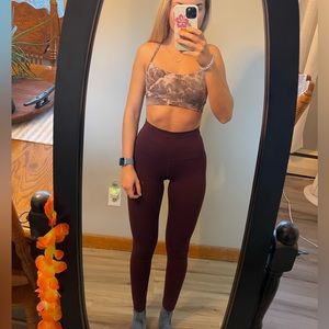 ***SOLD***Lululemon Wunder Train High Rise Tight 25”- Maroon